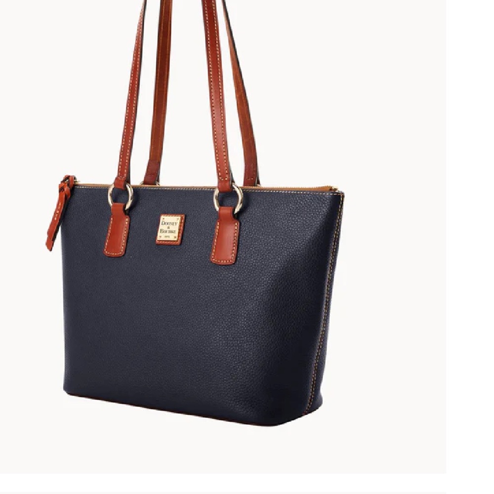 Dooney & Bourke dark pink leather tote.